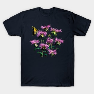 Bee Balm - Tiger Swallowtail on Bee Balm T-Shirt